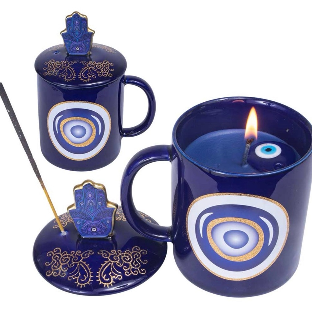 Multi Purpose 3 in 1 Ceramic Coffee Mug Candle & Incense Holder